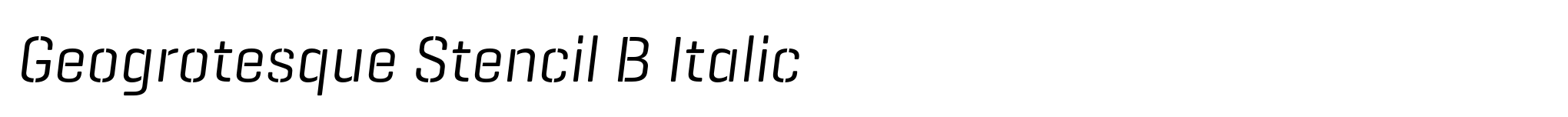 Geogrotesque Stencil B Italic image